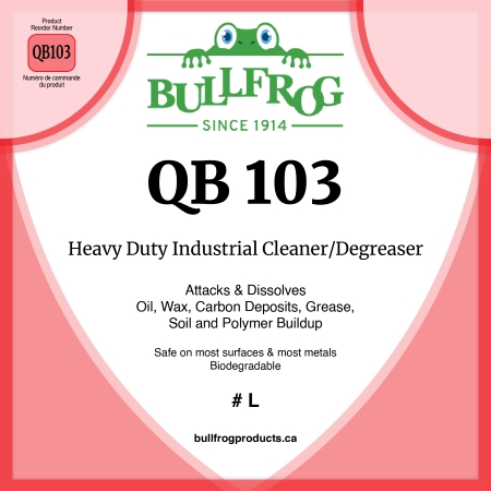 QB 103 Front Label image and 1L squeeze bottle image